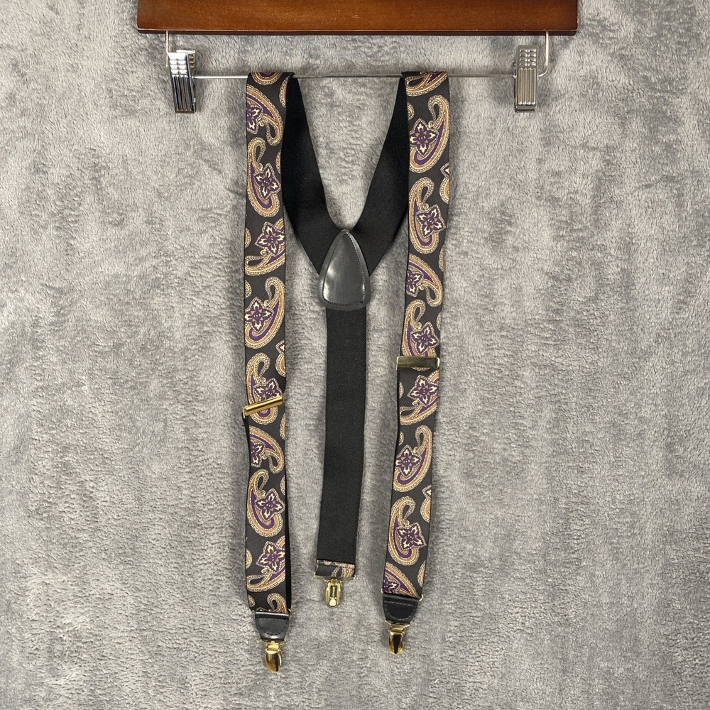 CAS Purple Paisley Suspenders Made In Germany